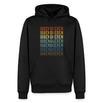 Ibbenbueren City Retro Vintage - Sweat à capuche Premium bio Homme - noir - Devant - Nico (187cm)