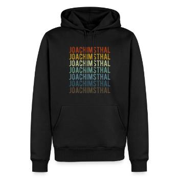 Joachimsthal City Rétro Vintage - Sweat à capuche Premium bio Homme - noir - Devant - Nico (187cm)