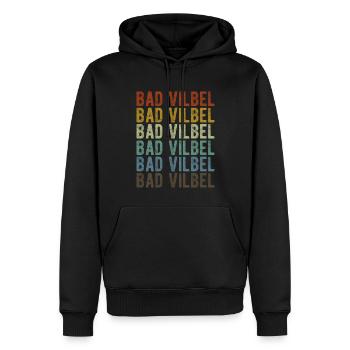 Bad Vilbel Stadt Retro Vintage - Männer Premium Bio Hoodie - Schwarz - Vorne - Nico (187cm)