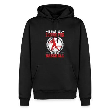 C’était tout ce pour quoi je vivais pour jouer au baseball - Sweat à capuche Premium bio Homme - noir - Devant - Nico (187cm)