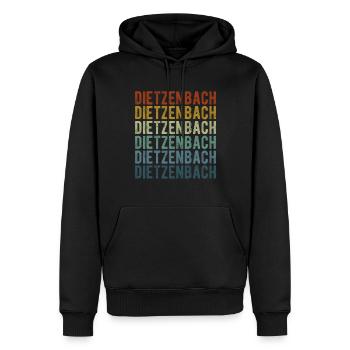 Dietzenbach Stadt Retro Vintage - Männer Premium Bio Hoodie - Schwarz - Vorne - Nico (187cm)