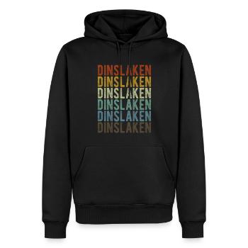 Dinslaken Stadt Retro Vintage - Männer Premium Bio Hoodie - Schwarz - Vorne - Nico (187cm)