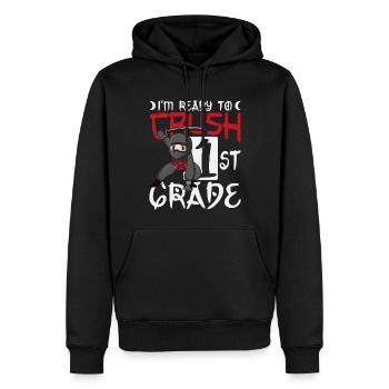 Ich bin bereit, Regenbogenmädchen Jungen der 1. Klasse zu zerquetschen - Männer Premium Bio Hoodie - Schwarz - Vorne - Nico (187cm)