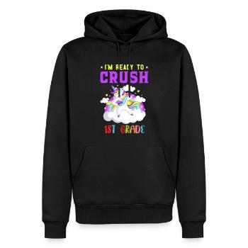 Ich bin bereit, Regenbogenmädchen Jungen der 1. Klasse zu zerquetschen - Männer Premium Bio Hoodie - Schwarz - Vorne - Nico (187cm)