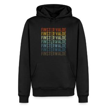 Finsterwalde Stadt Retro Vintage - Männer Premium Bio Hoodie - Schwarz - Vorne - Nico (187cm)