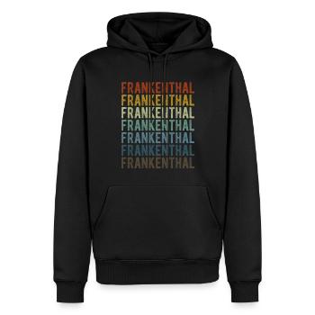 Frankenthal Stadt Retro Vintage - Männer Premium Bio Hoodie - Schwarz - Vorne - Nico (187cm)