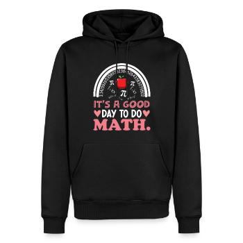 Zurück zur Schule Es ist ein guter Tag, um Mathelehrer zu machen - Männer Premium Bio Hoodie - Schwarz - Vorne - Nico (187cm)