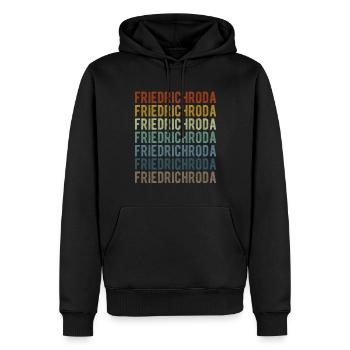 Friedrichroda Stadt Retro Vintage - Männer Premium Bio Hoodie - Schwarz - Vorne - Nico (187cm)