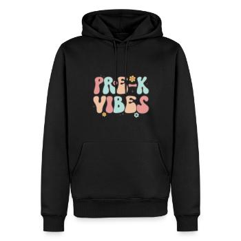 Pre-K Vibes Retro Teacher Retour à l’école - Sweat à capuche Premium bio Homme - noir - Devant - Nico (187cm)