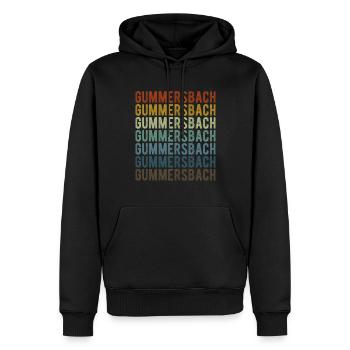 Gummersbach Stadt Retro Vintage - Männer Premium Bio Hoodie - Schwarz - Vorne - Nico (187cm)