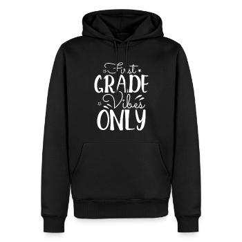 Retour à l’école Première année Vibes Enseignant étudiant - Sweat à capuche Premium bio Homme - noir - Devant - Nico (187cm)
