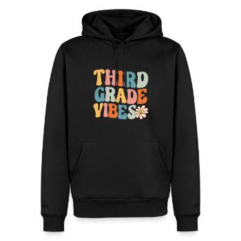 Third Grade Vibes - 3rd Grade Team Retro 1st Day - Men’s Premium Organic Hoodie - black - Front - Nico (187cm)