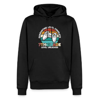 7. Klasse Vibes Retro Groovy Women Happy First - Männer Premium Bio Hoodie - Schwarz - Vorne - Nico (187cm)