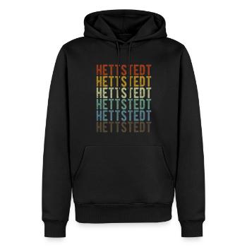 Hettstedt Stadt Retro Vintage - Männer Premium Bio Hoodie - Schwarz - Vorne - Nico (187cm)
