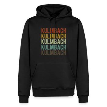 Kulmbach Stadt Retro Vintage - Männer Premium Bio Hoodie - Schwarz - Vorne - Nico (187cm)