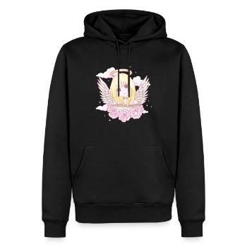 Angelcore Ästhetische Anime Mädchen Rosen Engel Ha - Männer Premium Bio Hoodie - Schwarz - Vorne - Nico (187cm)