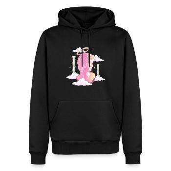 Angelcore Aesthetic Angel David Michelangelo Griec - Männer Premium Bio Hoodie - Schwarz - Vorne - Nico (187cm)