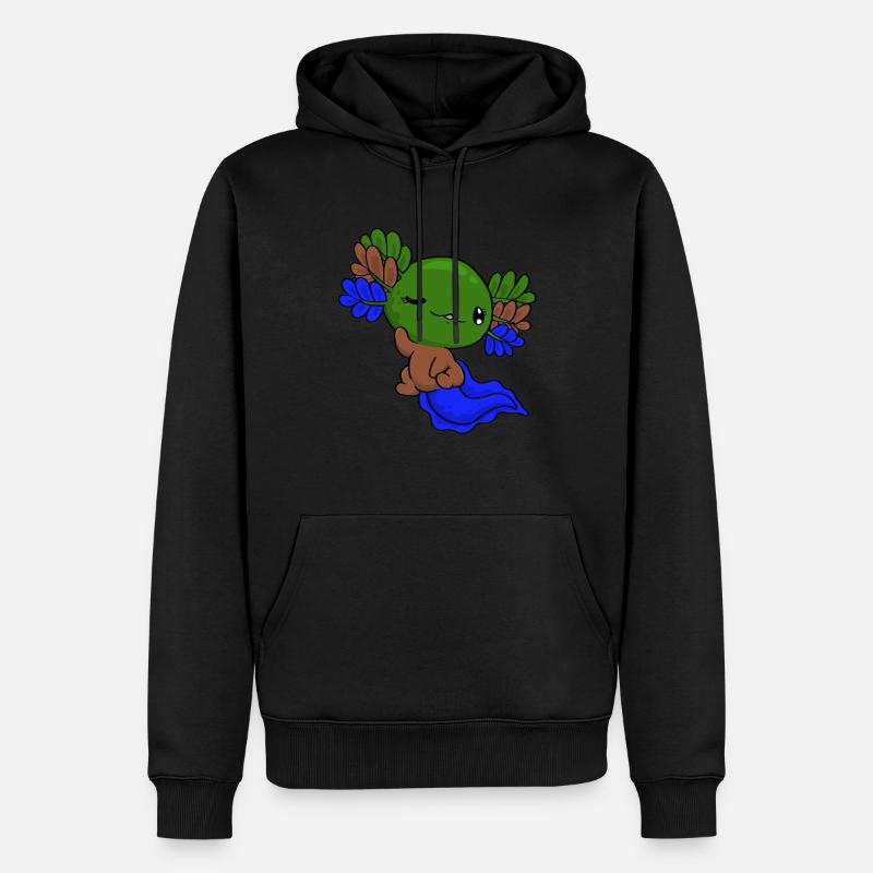 Sapiosexual Pride Kawaii Axolotl Sapiosexual - Men’s Premium Organic Hoodie - black