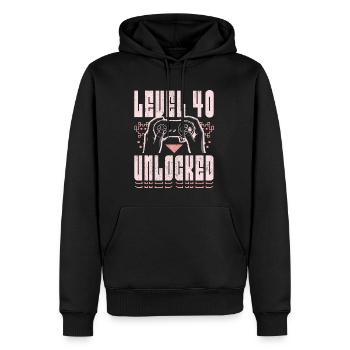 Vintage Video Games 1984 40 Years Anniversary Gamer - Men’s Premium Organic Hoodie - black - Front - Nico (187cm)