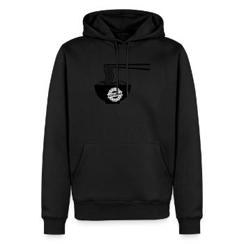 Flying Spaghetti Monster Pastafarianisme Pâtes - Sweat à capuche Premium bio Homme - noir - Devant - Nico (187cm)