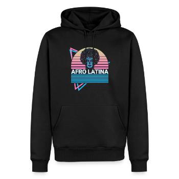 Afro Latina Gothic Totenkopf Retro - Männer Premium Bio Hoodie - Schwarz - Vorne - Nico (187cm)