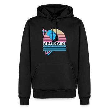 Schwarzes Mädchen Schwarze Geschichte Melanin Schw - Männer Premium Bio Hoodie - Schwarz - Vorne - Nico (187cm)