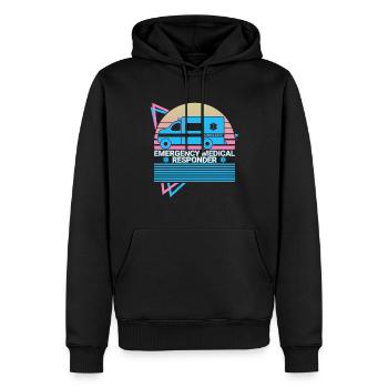Intervenant médical d’urgence Ambulancier paramédical EMR Paramédicaux - Sweat à capuche Premium bio Homme - noir - Devant - Nico (187cm)