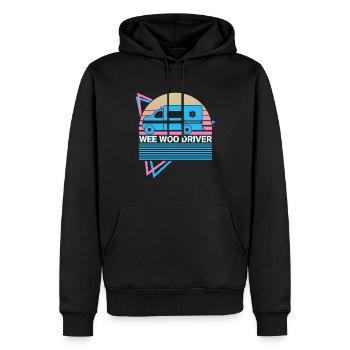 Wee Woo Chauffeur d’ambulance Rétro - Sweat à capuche Premium bio Homme - noir - Devant - Nico (187cm)