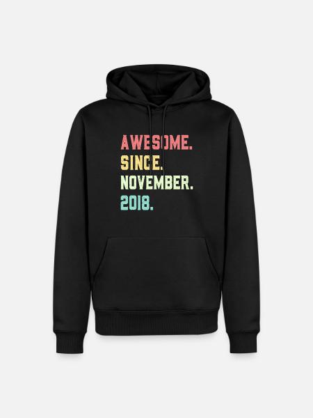 Awesome Since November 2018 - Men’s Premium Organic Hoodie - black