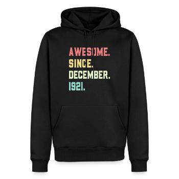Awesome Since December 1921 - Men’s Premium Organic Hoodie - black - Front - Nico (187cm)