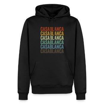 Casablanca Marokko Retro Vintage - Männer Premium Bio Hoodie - Schwarz - Vorne - Nico (187cm)