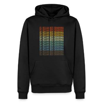 El Kelaa de Srarhna Maroc Rétro Vintage - Sweat à capuche Premium bio Homme - noir - Devant - Nico (187cm)