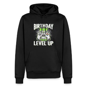 Birthday Boy Il est temps de monter de niveau En ce qui concerne l’anniversaire du jeu vidéo - Sweat à capuche Premium bio Homme - noir - Devant - Nico (187cm)