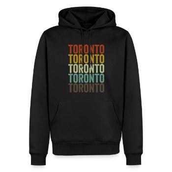 Toronto Kanada Retro Vintage - Männer Premium Bio Hoodie - Schwarz - Vorne - Nico (187cm)