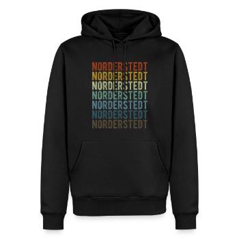 Norderstedt City Retro Vintage - Sweat à capuche Premium bio Homme - noir - Devant - Nico (187cm)