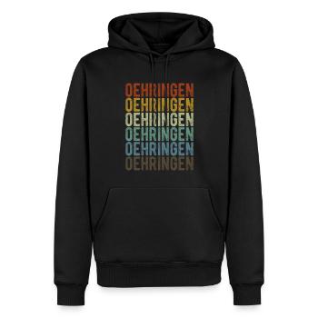 Oehringen City Retro Vintage - Sweat à capuche Premium bio Homme - noir - Devant - Nico (187cm)