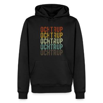 Ochtrup City Retro Vintage - Sweat à capuche Premium bio Homme - noir - Devant - Nico (187cm)