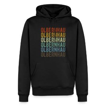 Olbernhau City Rétro Vintage - Sweat à capuche Premium bio Homme - noir - Devant - Nico (187cm)