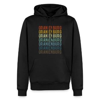 Oranienburg Stadt Retro Vintage - Männer Premium Bio Hoodie - Schwarz - Vorne - Nico (187cm)