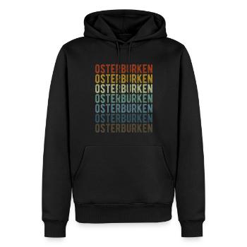 Osterburken City Retro Vintage - Sweat à capuche Premium bio Homme - noir - Devant - Nico (187cm)