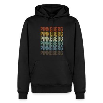 Pinneberg Stadt Retro Vintage - Männer Premium Bio Hoodie - Schwarz - Vorne - Nico (187cm)