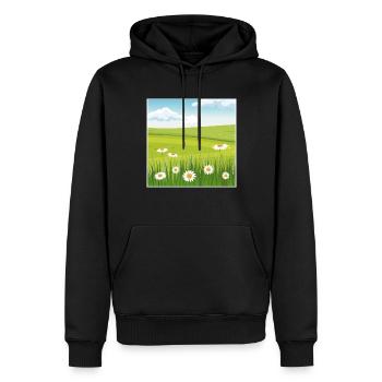 Fleur de Bloomcore - Sweat à capuche Premium bio Homme - noir - Devant - Nico (187cm)