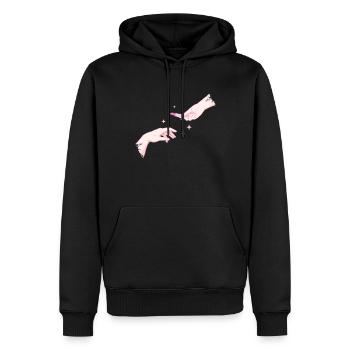 Coquette Esthétique Rose Création du Rouge à Lèvres Adam - Sweat à capuche Premium bio Homme - noir - Devant - Nico (187cm)