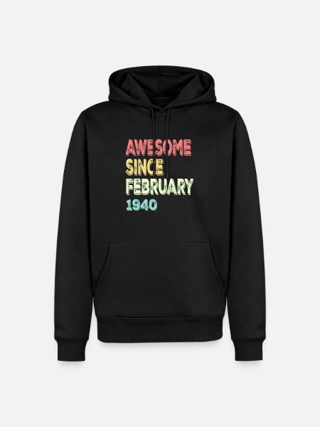 Awesome since March 1940 - Men’s Premium Organic Hoodie - black