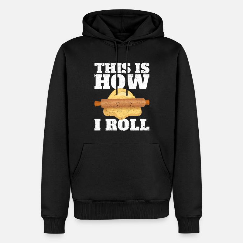 Lustiger Brotbacken-Bäcker - Männer Premium Bio Hoodie - Schwarz