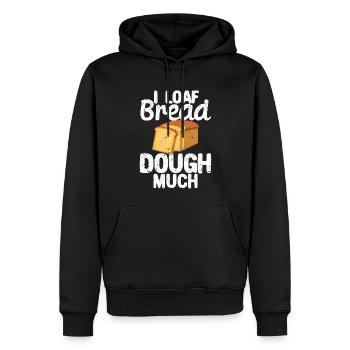 Funny bread baker - Men’s Premium Organic Hoodie - black - Front - Nico (187cm)