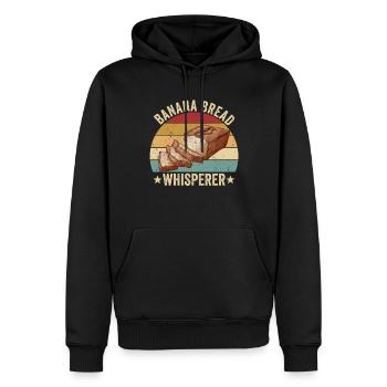 Funny bread baker - Men’s Premium Organic Hoodie - black - Front - Nico (187cm)