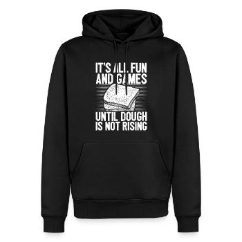 Lustiger Brotbacken-Bäcker - Männer Premium Bio Hoodie - Schwarz - Vorne - Nico (187cm)