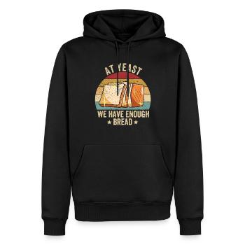Funny bread baker - Men’s Premium Organic Hoodie - black - Front - Nico (187cm)