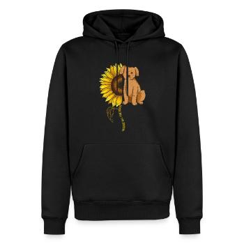 Escadron de chiens de sauvetage Tournesol - Sweat à capuche Premium bio Homme - noir - Devant - Nico (187cm)